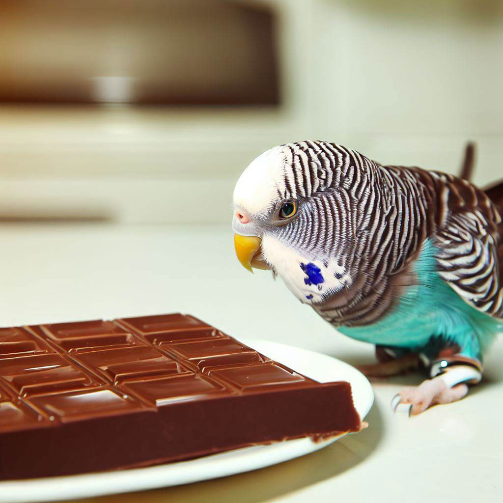 No - birds cannot eat chocolate