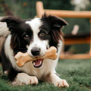 Is it better to train dog at home? Border Collie chewing