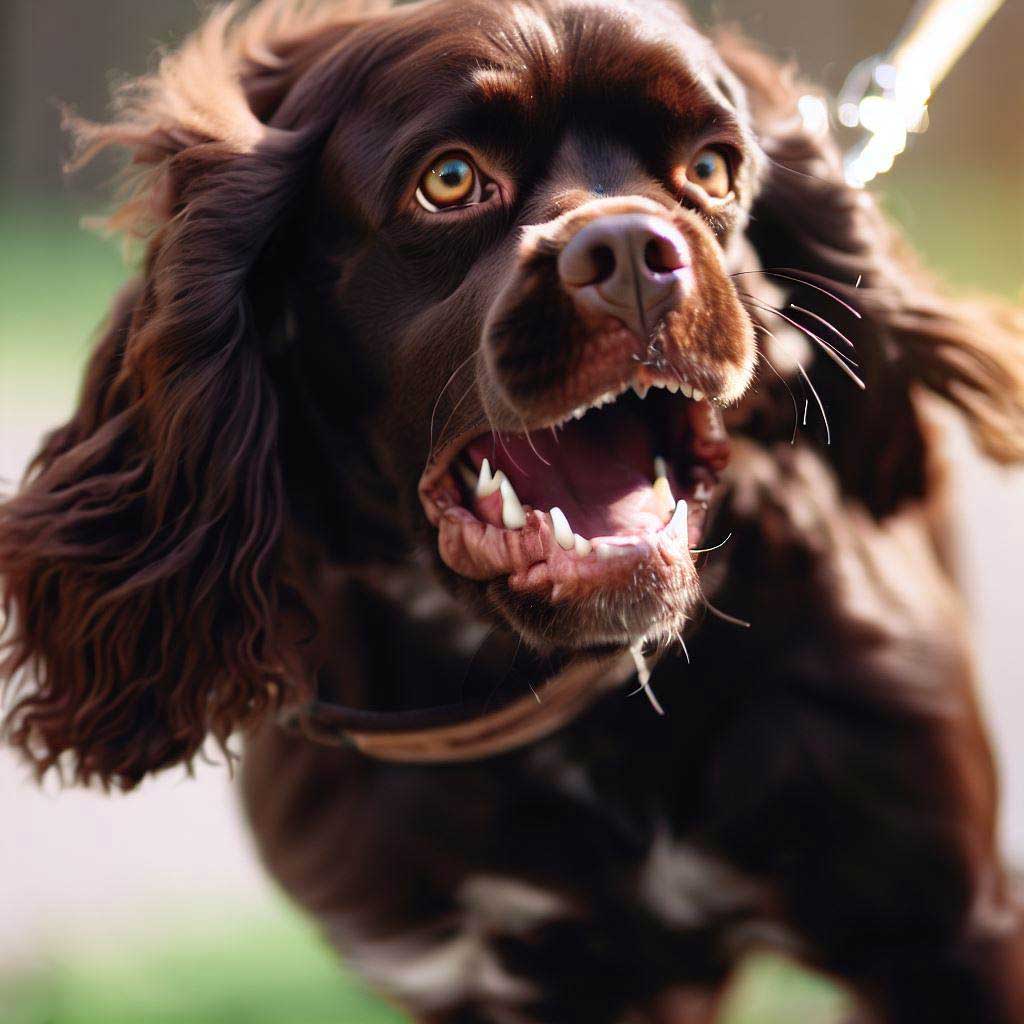 How to Calm an Aggressive Dog: Boykin Spaniel being aggressive
