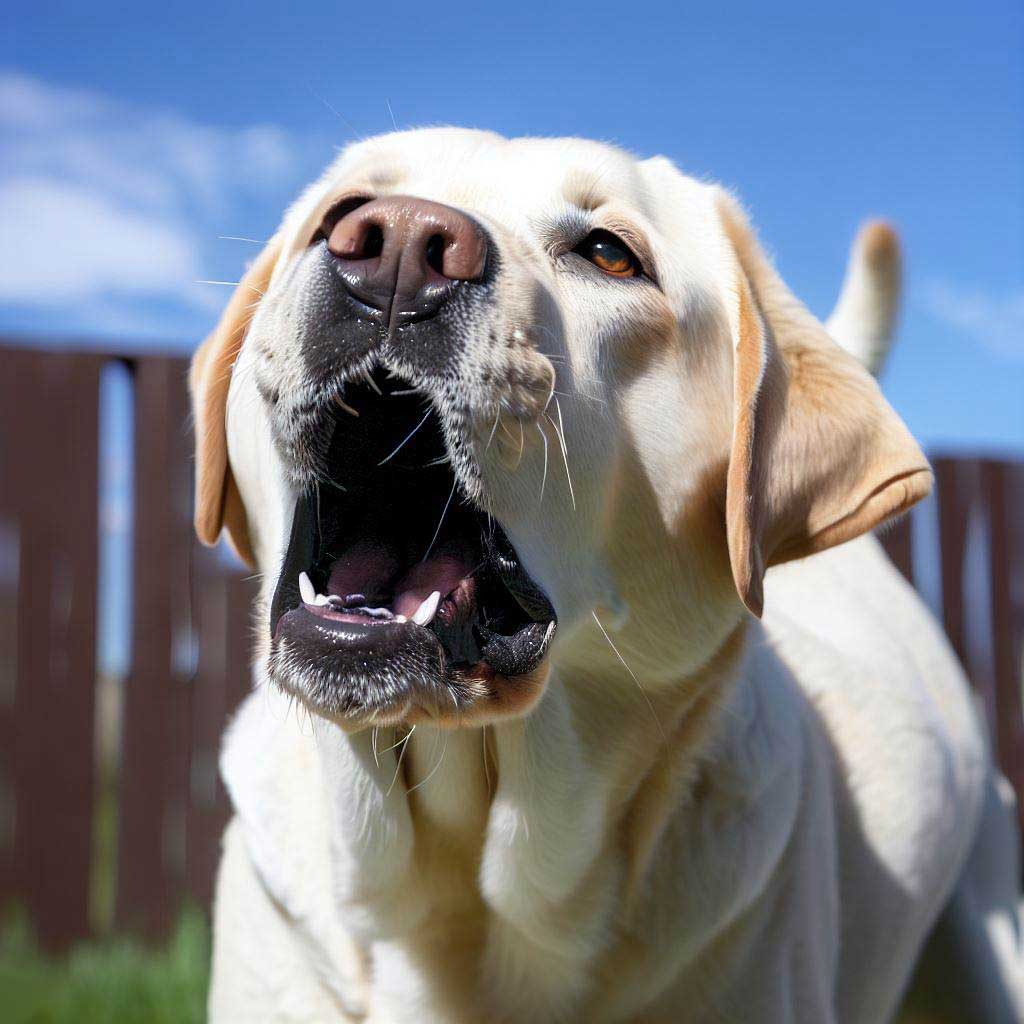 Labrador Retriever barking