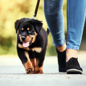 What is the 7 7 7 rule for dogs? Rottweiler puppy walking