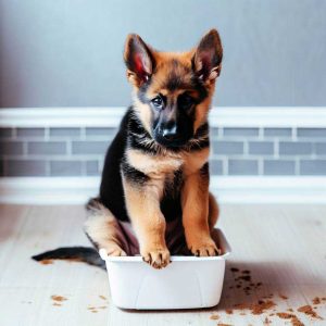 How To Crate Train A Puppy: German Shepherd puppy litter box training